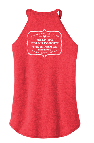 Helping Folks Forget Ladies Tank Top Red Frost