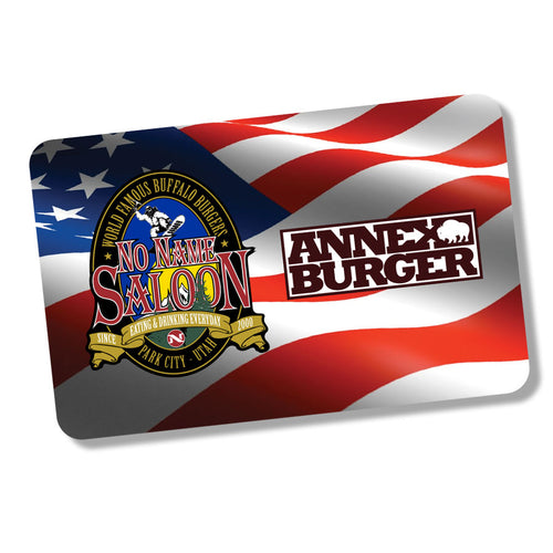 No Name Saloon/Annex Burger Gift Card - choose denomination in listing